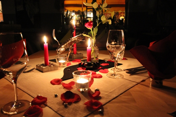 candlelight, candlightdinner, kerzenschein, romantisch dekoriert, restaurant malerwinkl, überraschungsmenü
